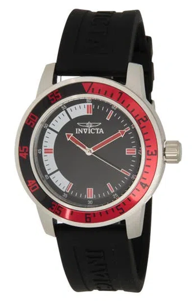 Invicta Specialty Three Hand Quartz Silicone Strap Watch, 44mm