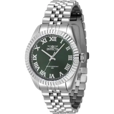 Invicta Specialty Two Tone Bracelet Watch, 36mm In Green/ Silver