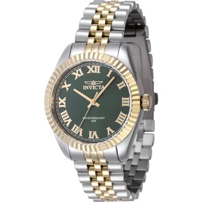 Invicta Specialty Two Tone Bracelet Watch, 36mm In Green
