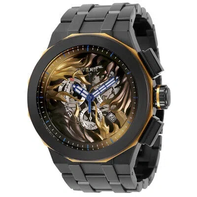 Pre-owned Invicta Speedway Black Dial Black-plated Men's Watch 34873