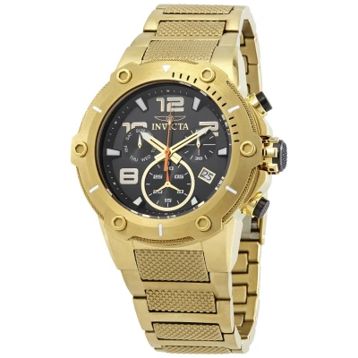 Invicta Speedway Chronograph Black Dial Gold Ion-plated Men's Watch 19530