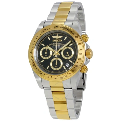 Invicta Speedway Chronograph Black Dial Men's Watch 9224 In Black / Gold