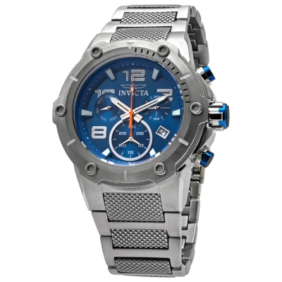 Invicta Speedway Chronograph Blue Dial Stainless Steel Men's Watch 19527 In Metallic