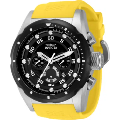 Invicta Speedway Chronograph Gmt Quartz Black Dial Men's Watch 41559 In Yellow