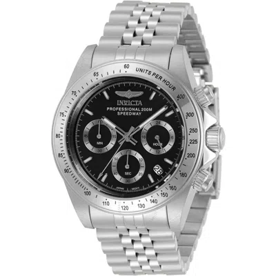 Invicta Speedway Chronograph Quartz Black Dial Men's Watch 30989 In Silver Tone/black