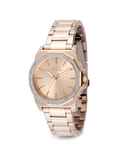 Invicta Speedway Crystal Bezel 34mm Watch In Gold