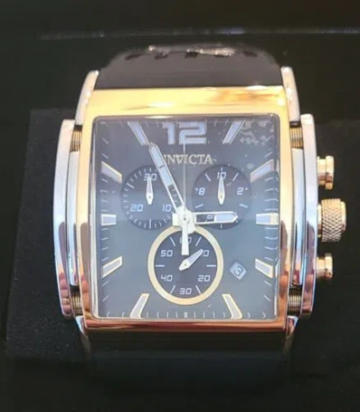 Pre-owned Invicta Speedway Eta G10.212 Caliber 47mm Watch Gold/silver/black Watch.