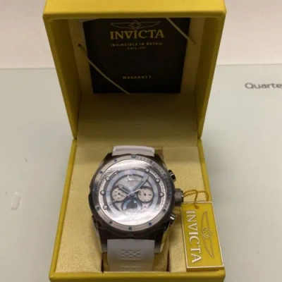 Pre-owned Invicta Speedway Men's 50mm Arctic Ice Mop Dial Chronograph Watch 20310
