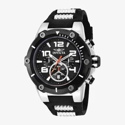 Invicta Speedway Mens Chronograph Two Tone Strap Watch 17202 In Black