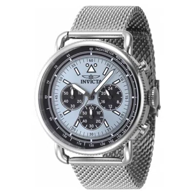 Invicta Speedway Zager Exclusive Chronograph Quartz Blue Dial Men's Watch 47359 In Blue/silver Tone