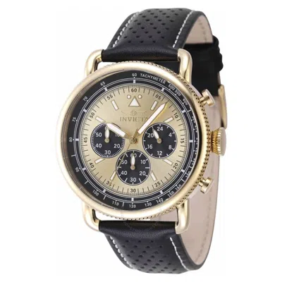 Invicta Speedway Zager Exclusive Chronograph Quartz Gold Dial Men's Watch 47365 In Gold Tone/black