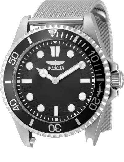 Invicta Stainless Steel Pro Diver Watch In Black