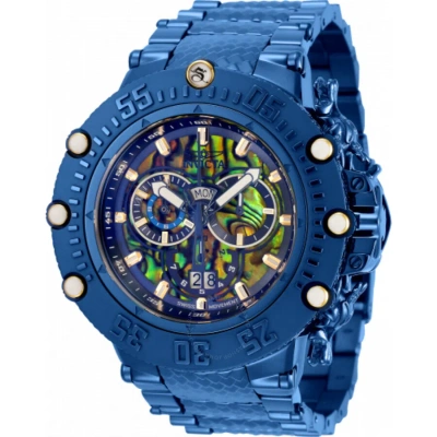 Invicta Subaqua Chronograph Quartz Blue Dial Men's Watch 34182 In Aqua / Blue / Dark / Gold