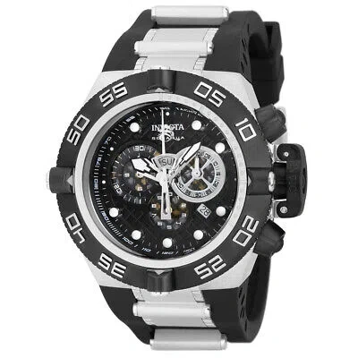 Pre-owned Invicta Subaqua Noma Iv Black Dial Chronograph Stainless Steel Men's Watch 6564