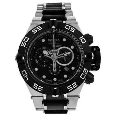 Pre-owned Invicta Subaqua Noma Iv Chronograph Black Dial Two-toned Stainless Steel Men's