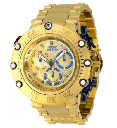 Pre-owned Invicta Subaqua Shutter Diamond Men's 52mm Gold Label Swiss Watch Rare 36317