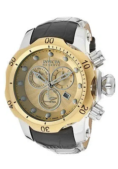Pre-owned Invicta Swiss Made  10819 Reserve Venom Chronograph Gold Dial Two-tone Mens Watch