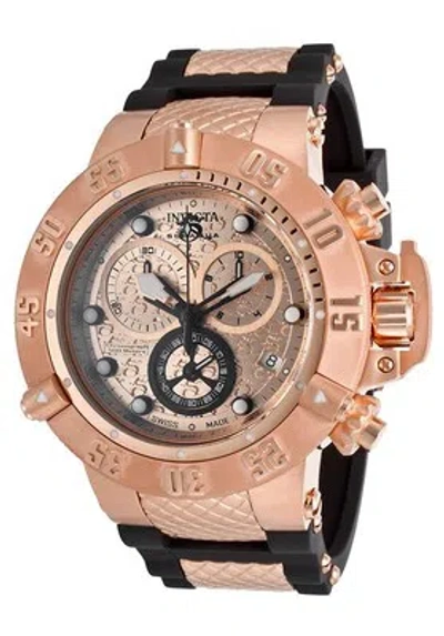 Pre-owned Invicta Swiss Made  15806 Subaqua Noma Iii Chronograph 18k Rose Gold Plated Watch