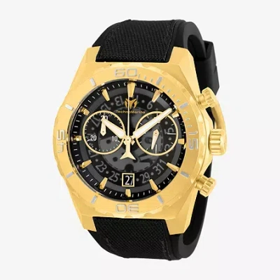 Invicta Technomarine Mens Gold Tone Bracelet Watch Tm-519008 In Black