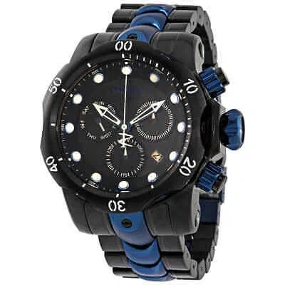 Pre-owned Invicta Venom Chronograph Black Carbon Fiber Dial Two-tone Men's Watch 15461
