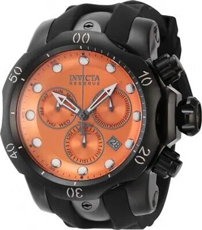 Pre-owned Invicta Venom Chronograph Date Quartz Orange Dial Men's Watch 5735