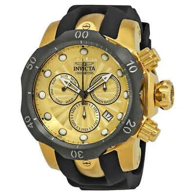 Pre-owned Invicta Venom Chronograph Gold Dial Men's Watch 24258