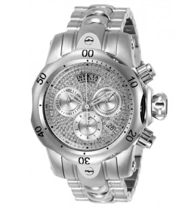 Pre-owned Invicta Venom Lady Pave Diamond Dial .78ctw Womens 42mm Swiss Chrono Watch 21602