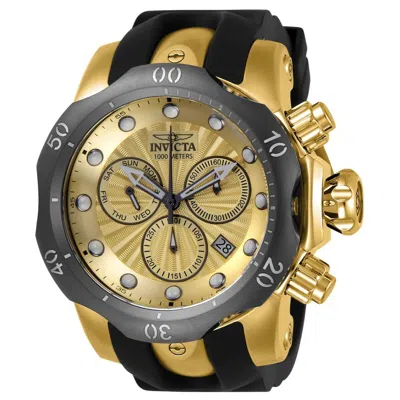 Pre-owned Invicta Venom Swiss Ronda Z60 Caliber Men's Watch - 53.7mm, Black, Gold Zg-24258