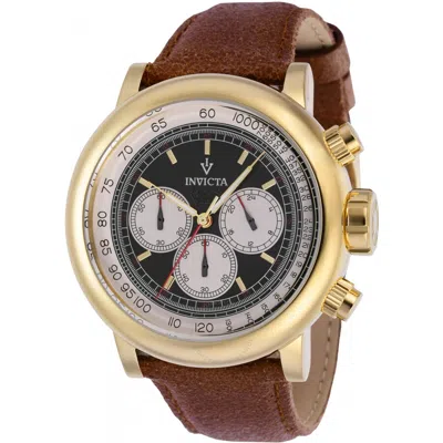 Invicta Vintage Chronograph Quartz Black Dial Men's Watch 37323 In Brown