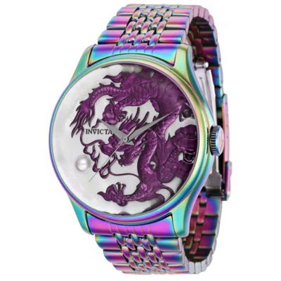 Invicta Vintage Dragon 38mm Automatic Mop Watch W/ 8dc In Purple