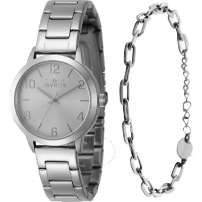 Invicta Wildflower Quartz Silver Dial Ladies Watch With Bracelet 47270 In Metallic