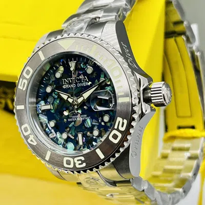 Pre-owned Invicta Women 38mm's Grand Diver Abalone Mop Dial Silver Ss Case Auto Mvt Watch