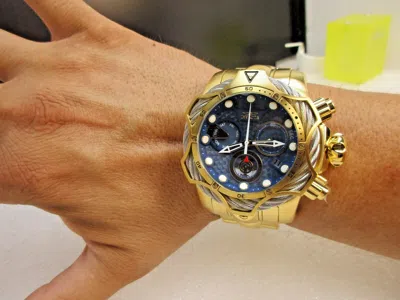 Pre-owned Invicta Venom Men's Watch 54mm, Steel, Gold Tone 37628