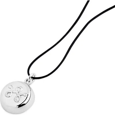 Invisawear Silver Leather Necklace Smart Jewelry