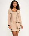 Invitee Juniors' 2-piece Sleeveless Sweaterdress In Brown