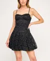 Invitee Juniors' Lace Sleeveless Fit & Flare Dress In Black