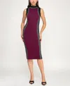 Invitee Juniors' Sleeveless Mock Neck Midi Sweaterdress In Purple