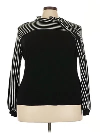 Pre-owned In'voland Long Sleeve Blouse In Black