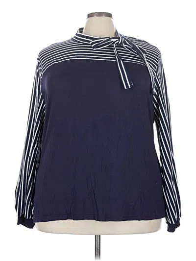 Pre-owned In'voland Long Sleeve Blouse In Blue