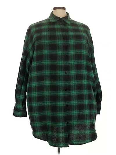 Pre-owned In'voland Long Sleeve Blouse In Green