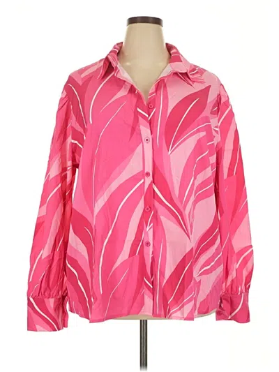 Pre-owned In'voland Long Sleeve Blouse In Pink