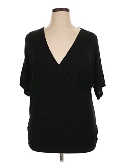 Pre-owned In'voland Short Sleeve Blouse In Black