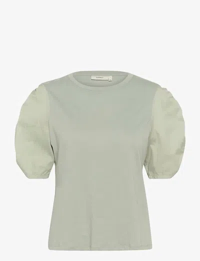 Inwear Women's Payanaiw Woven Trim Tshirt In Desert Green In Multi