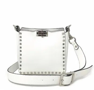 Inzi Women's Studded Crossbody Bag In White
