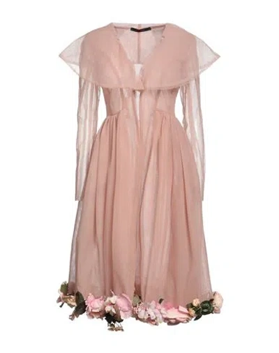 Io Couture Woman Overcoat & Trench Coat Blush Size 6 Polyamide In Pink