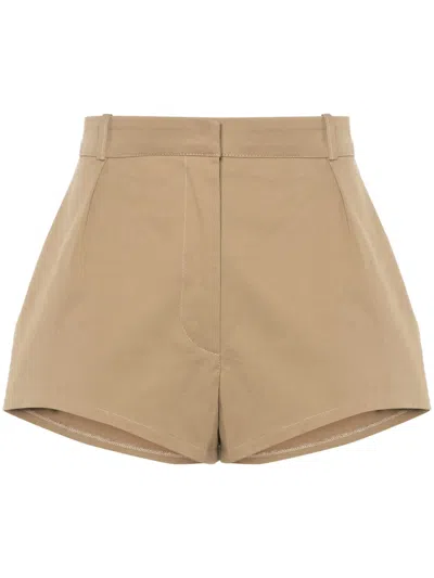 Ioana Ciolacu Angus Cotton Shorts In Brown