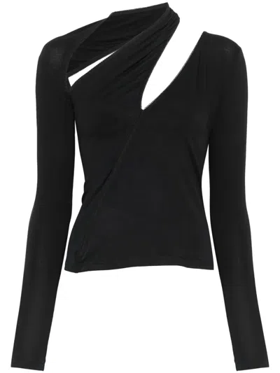Ioana Ciolacu Asymmetric Top In Black