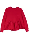 Ioana Ciolacu Calypso Ruched-detail Sweatshirt In Red