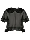 Ioana Ciolacu Semi-transparente Dahlia Bluse In Schwarz