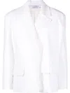 Ioana Ciolacu Deconstructed Double-breasted Blazer In White